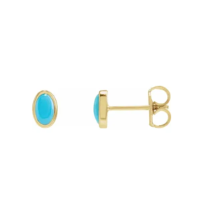 14K Natural Turquoise Earrings