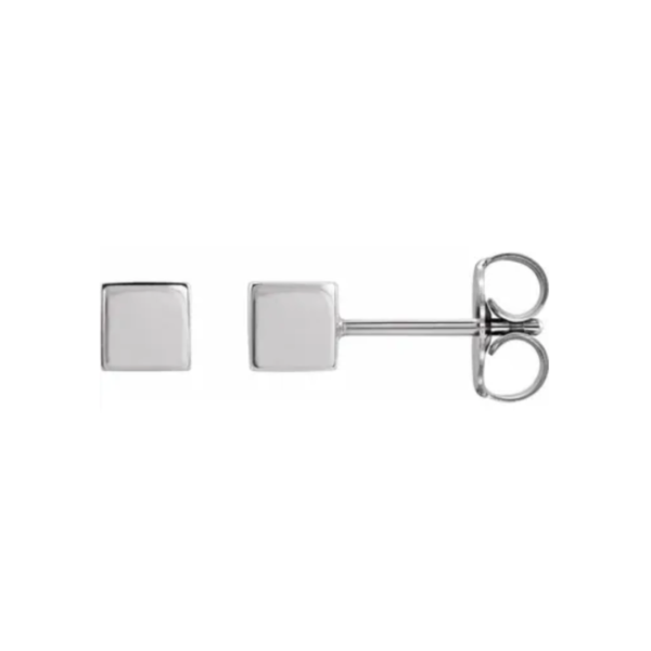 14K Cube Earrings - Image 3