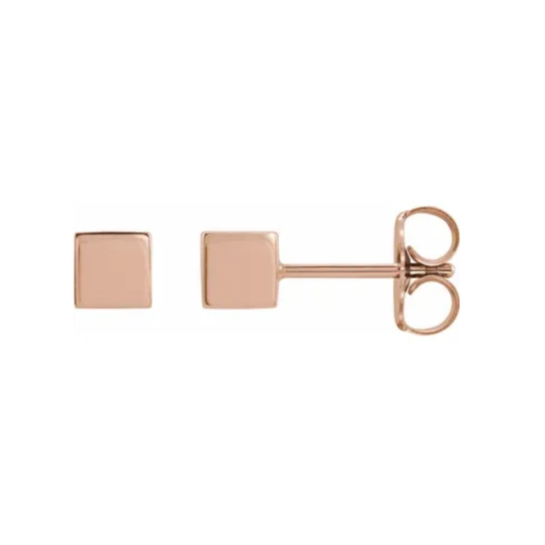 14K Cube Earrings - Image 2