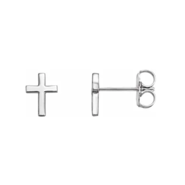 14K Cross Earrings - Image 3