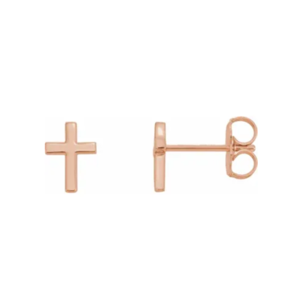 14K Cross Earrings - Image 4