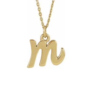 14K Petite Initial Necklace