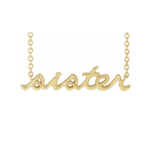 14K "Sister" Necklace