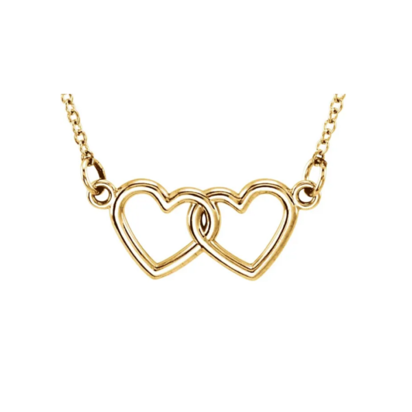 Tiny Double Heart Necklace