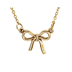 Tiny Knotted Bow Necklace
