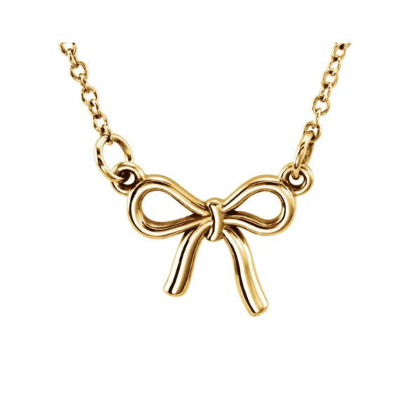Tiny Knotted Bow Necklace