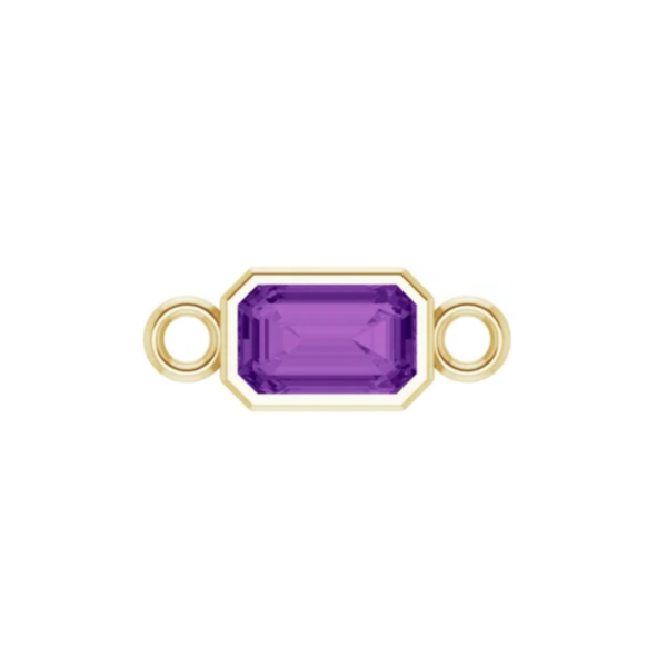 10K Emerald Bezel Set Link (Permanent Jewelry) - Image 3