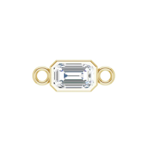 10K Emerald Bezel Set Link (Permanent Jewelry) - Image 12