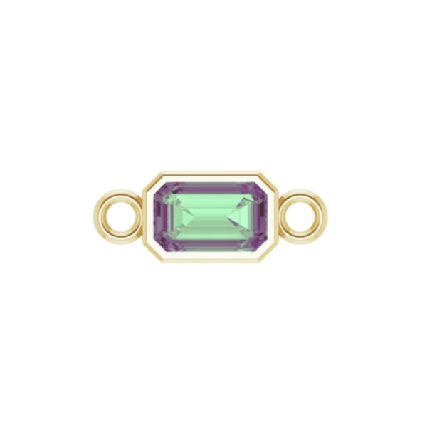 10K Emerald Bezel Set Link (Permanent Jewelry) - Image 6