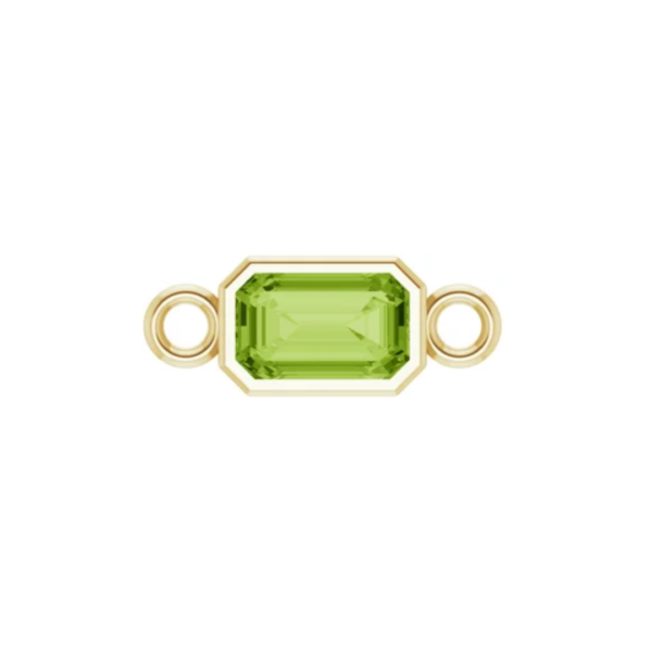 10K Emerald Bezel Set Link (Permanent Jewelry) - Image 8