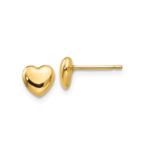 14K Puffy Heart Earrings