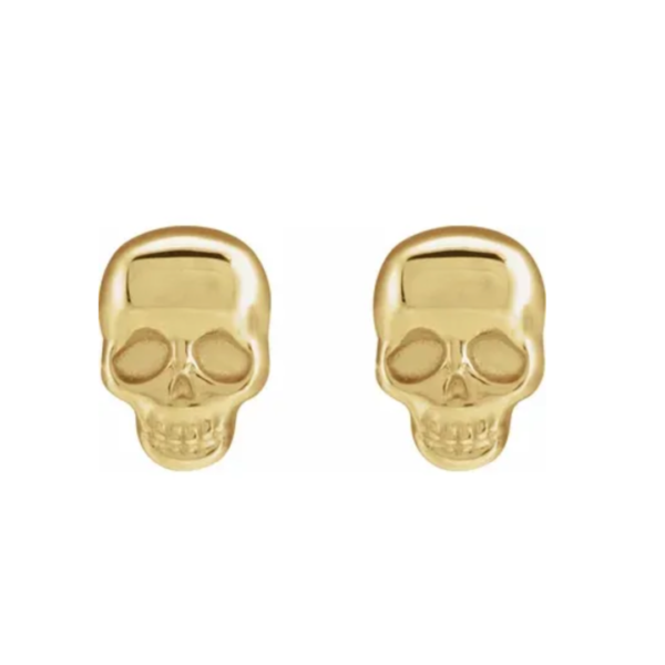 14K Skull Earrings - Image 3