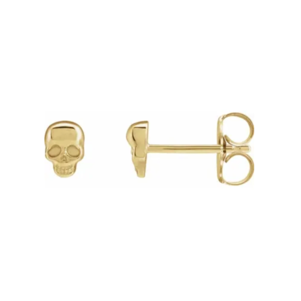 14K Skull Earrings