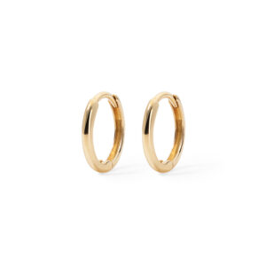 14K Solid Gold Huggie Earrings
