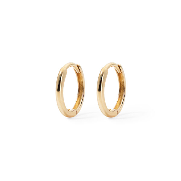 14K Solid Gold Huggie Earrings