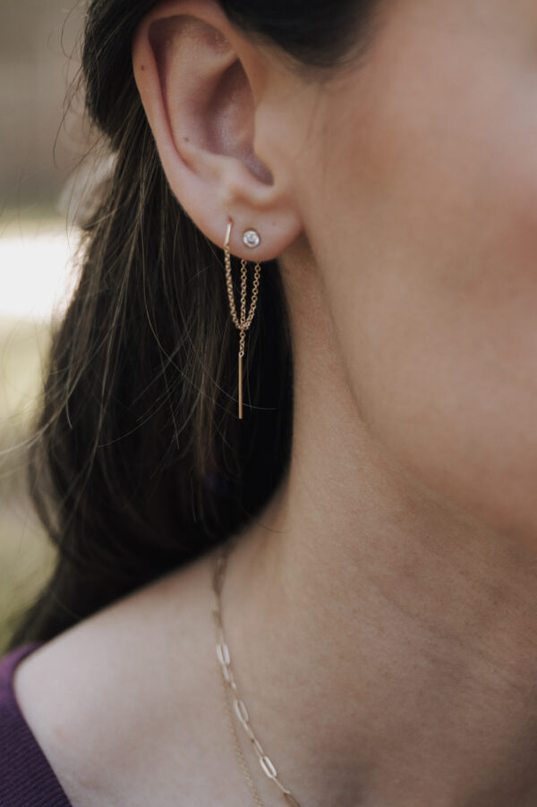 Double Piercing Ear Threaders - Image 2