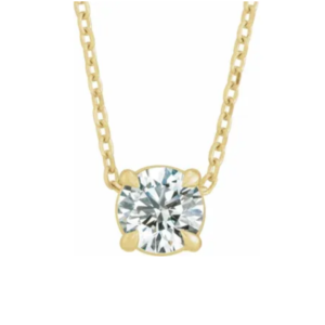 14K Gold and Diamond Drop Necklace