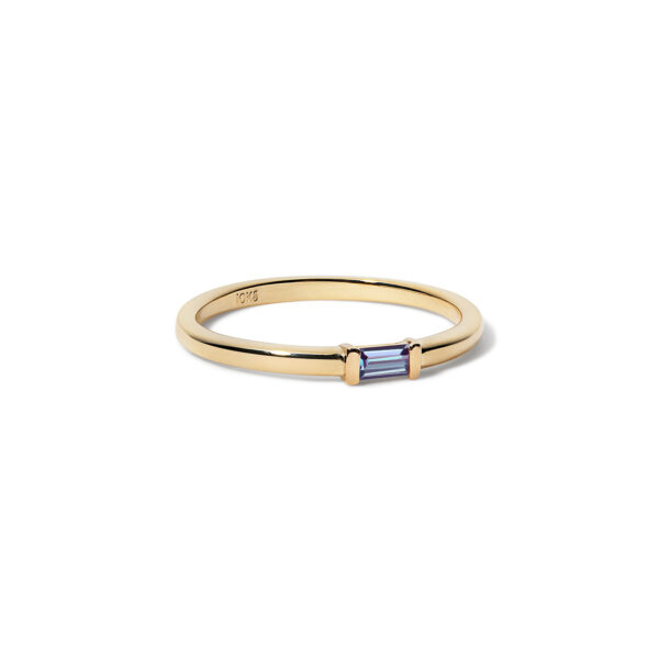 10K Stacking Birthstone Ring - Image 4