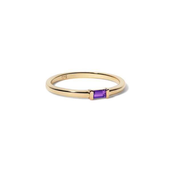 10K Stacking Birthstone Ring - Image 5