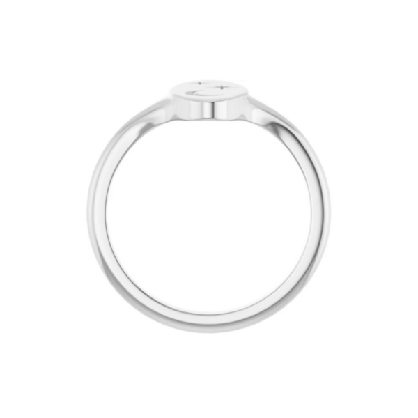 Sterling Silver Moon & Star Signet Ring - Image 6