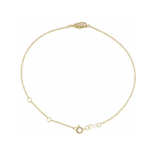 14K Gold .015 CTW Natural Diamond Angel Wing Bracelet
