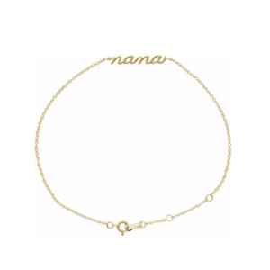 14K Gold Script "Nana" Bracelet