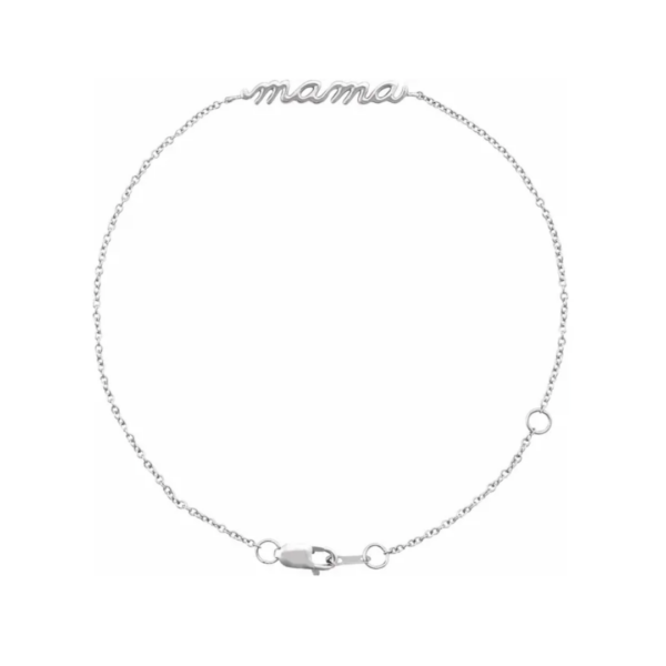 14K Gold Script "Mama" Bracelet - Image 3