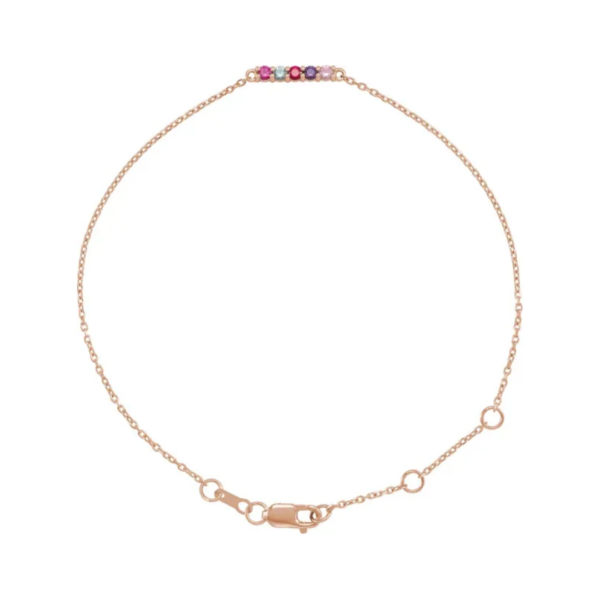 14K Birthstone Bar Bracelet - Image 2