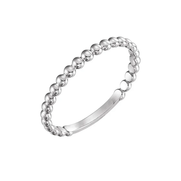 14K Stackable Bead Ring - Image 3