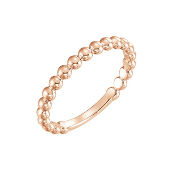 14K Stackable Bead Ring - Image 6