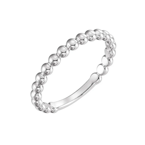 14K Stackable Bead Ring - Image 7