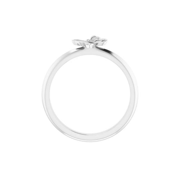 Sterling Silver Butterfly Stacking Ring - Image 3