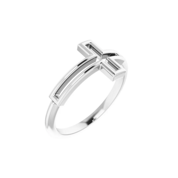 Sterling Silver Open Cross Ring