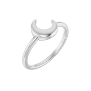 Sterling Silver Crescent Moon Ring
