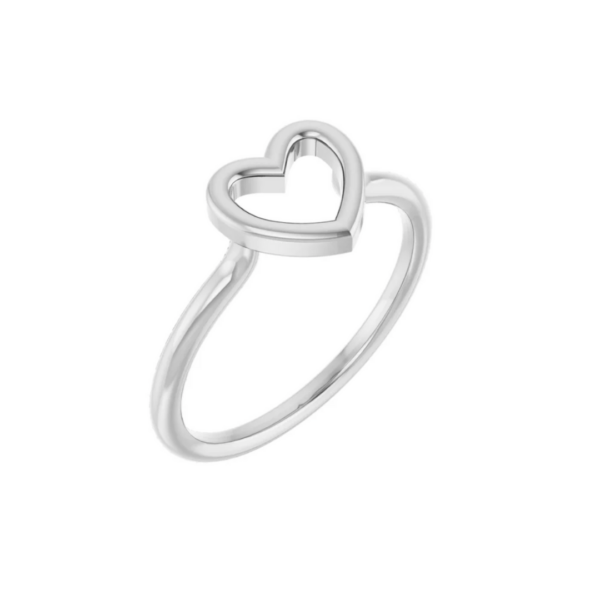 Sterling Silver Open Heart Ring