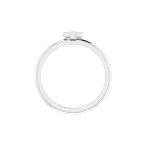 Sterling Silver Stackable Cross Ring - Image 2