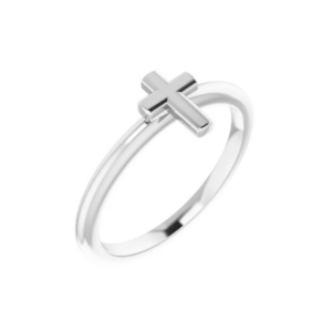 Sterling Silver Stackable Cross Ring
