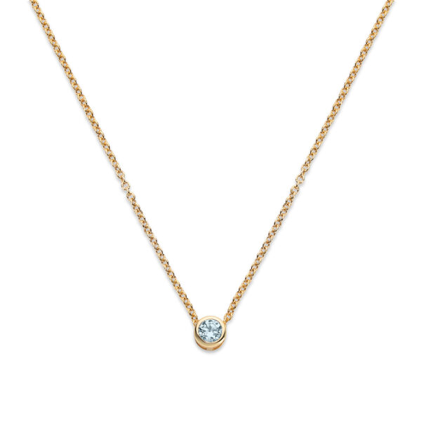 Bezel Birthstone Necklace - Image 4