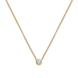 Bezel Birthstone Necklace