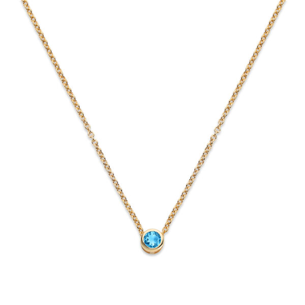 Bezel Birthstone Necklace - Image 13