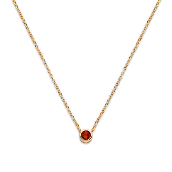 Bezel Birthstone Necklace - Image 2