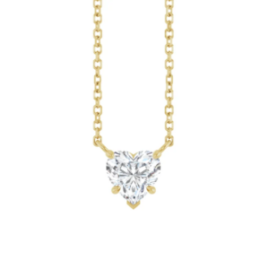 14K Yellow Gold 6 mm Heart Solitaire Necklace