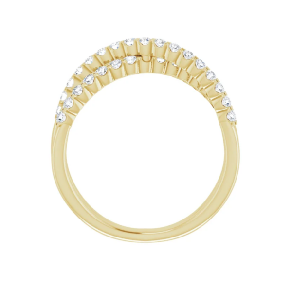 14K Gold 1/2 CTW Diamond Criss-Cross Ring - Image 4