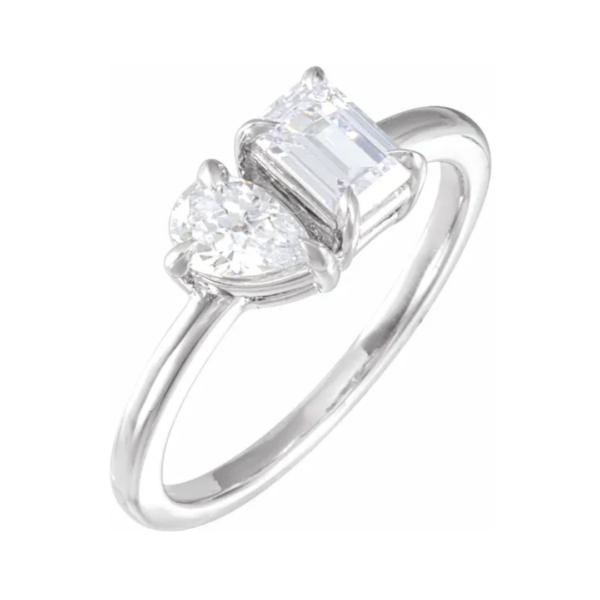 14K Gold 1 CTW Diamond Two-Stone Ring - Image 3