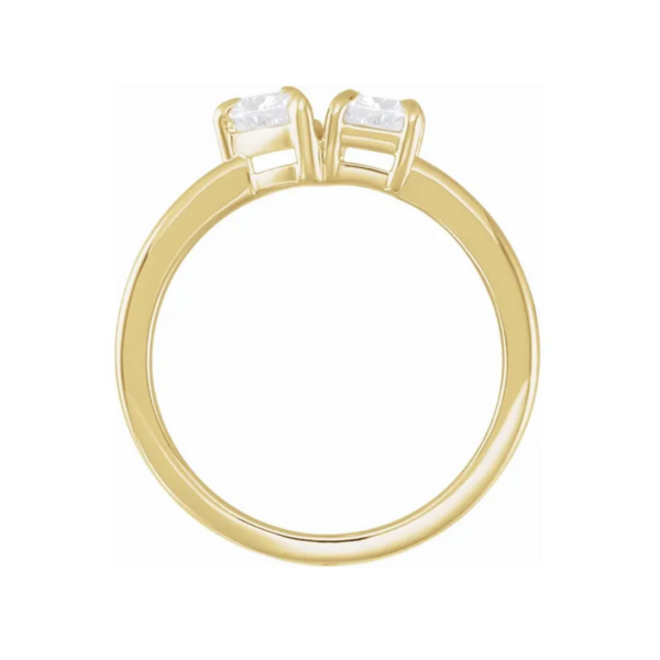 14K Gold 1 CTW Diamond Two-Stone Ring - Image 5